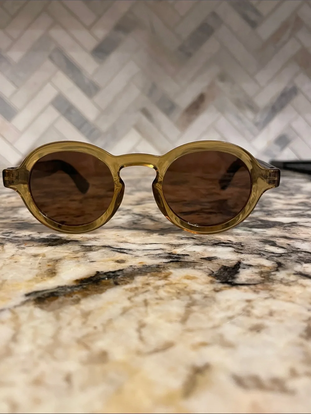 Barber Charles Brown Round Sunglasses - Brown Frame